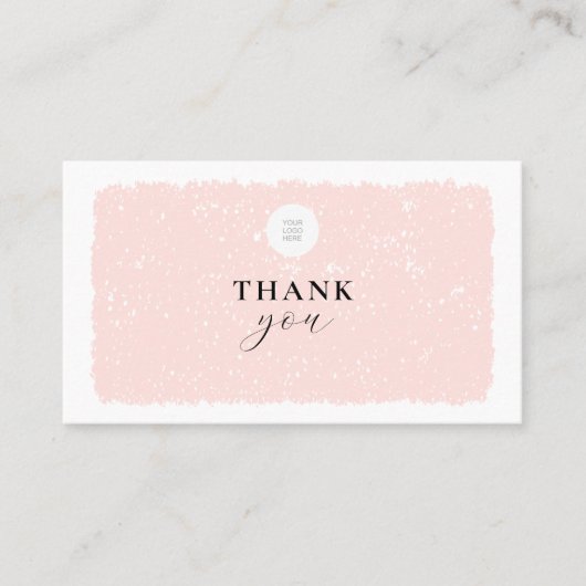 Carte De Visite Votre Merci Logo Pour Votre Achat (Devant)