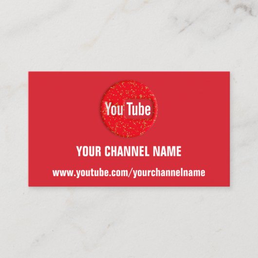 CARTE DE VISITE VOTRE NOM DE CANAL YOUTUBER SUSCRIBE LOGO QR CODE (Devant)