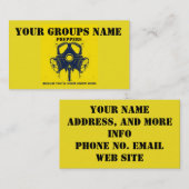 CARTE DE VISITE VOTRE NOM DE GROUPES (Devant / Derrière)