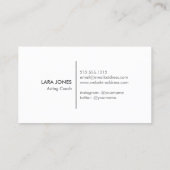 Carte De Visite Votre nom en lumières pour les acteurs, les artist (Dos)