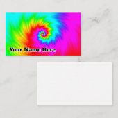 Carte De Visite Votre nom ici Shredred Rainbow Spiral (Devant / Derrière)