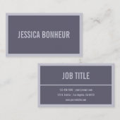 Carte De Visite Votre nom ou votre entreprise | Purple/Lavande bru (Devant / Derrière)