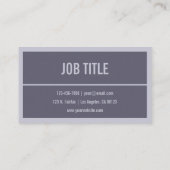 Carte De Visite Votre nom ou votre entreprise | Purple/Lavande bru (Dos)