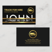 Carte De Visite Votre nom spécial Gold Lines Trucker (Devant / Derrière)