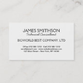 Carte de visite votre photo Modèle personnalisé Pl (Dos)