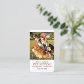 Carte De Visite Votre photographie blanche simple de la verticale (Debout devant)