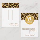 Carte De Visite Votre Porte-cheveux Empreinte de léopard classique (Devant / Derrière)