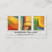 Carte De Visite Votre portefeuille de 4 photos en briques blanches (Devant)