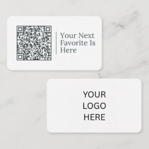 Carte De Visite Votre Prochain Favori Est Ici Code QR et logo