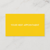 Carte De Visite Votre Prochain Rendez-vous Jaune Doré Clair (Devant)