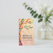 Carte De Visite Votre profession QR Code Terracotta (Debout devant)