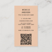 Carte De Visite Votre profession QR Code Terracotta (Dos)