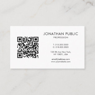 Carte De Visite Votre QR Code Barcode Professionnel Moderne Élégan