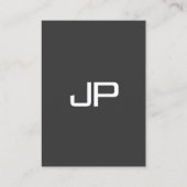 Carte De Visite Votre Texte Personnalisé Élégant Monogramme Modern (Dos)