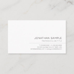 Carte De Visite Votre texte personnalisé Moderne Élégant Simple Mo
