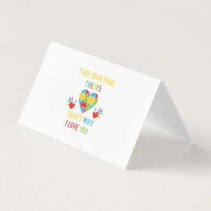 Carte De Visite Votre véritable autisme des couleurs