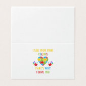 Carte De Visite Votre véritable autisme des couleurs (Extérieur déplié)