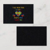 Carte De Visite Votre véritable autisme des couleurs (Devant / Derrière)
