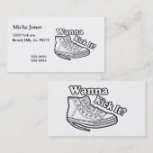 Carte De Visite Voulez le donner un coup de pied des baskets (Devant / Derrière)