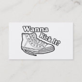 Carte De Visite Voulez le donner un coup de pied des baskets (Dos)