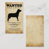 Carte De Visite voulu : amoureux des chiens (Devant / Derrière)