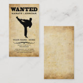 Carte De Visite voulu : leçons de karaté (Devant / Derrière)