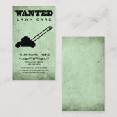 Carte De Visite voulu : soin de pelouse (Devant / Derrière)