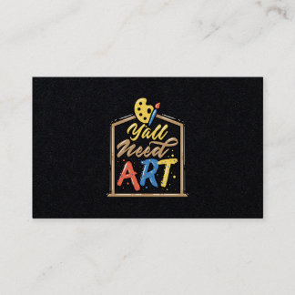 Carte De Visite Vous avez besoin d'un artiste d'art Professeur de