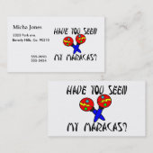 Carte De Visite Vous avez vus mes maracas (Devant / Derrière)