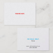 Carte De Visite VOUS êtes CHAUDS. Je suis FROID. AIDE (Devant / Derrière)