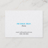 Carte De Visite VOUS êtes CHAUDS. Je suis FROID. AIDE (Dos)