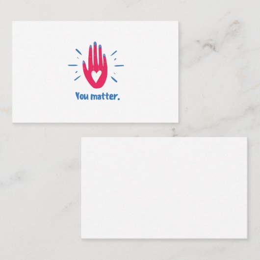 Carte De Visite Vous êtes important (Devant / Derrière)