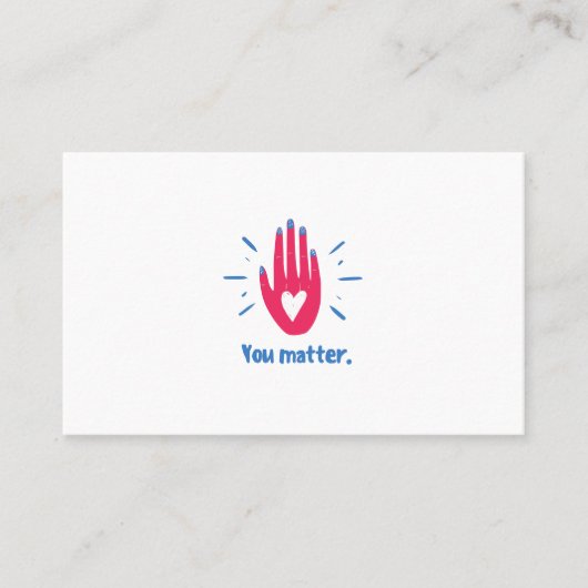 Carte De Visite Vous êtes important (Devant)