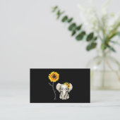 Carte De Visite Vous Êtes Mon Sunshine Hippie Sunflower Elephant (Debout devant)