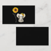 Carte De Visite Vous Êtes Mon Sunshine Hippie Sunflower Elephant (Devant / Derrière)