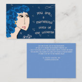 CARTE DE VISITE VOUS ÊTES UNE PIÈCE DE L'UNIVERS (Devant / Derrière)