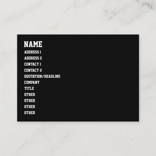 Carte De Visite vous n'êtes pas HIP HOP (Devant)