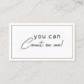 Carte De Visite Vous pouvez compter sur moi professeur de mathémat (Devant)