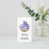 Carte De Visite Vous Rock Amethyst Crystals Appréciation Merci (Debout devant)
