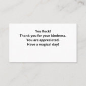 Carte De Visite Vous Rock Amethyst Crystals Appréciation Merci (Dos)