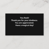 Carte De Visite Vous Rock Amethyst Crystals Appréciation Merci (Dos)