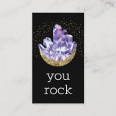 Carte De Visite Vous Rock Amethyst Crystals Appréciation Merci (Devant)