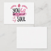 Carte De Visite Vous tenez la clé de mon âme (Devant / Derrière)