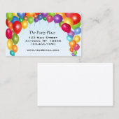 Carte De Visite Voûte colorée de ballon (Devant / Derrière)