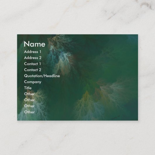 CARTE DE VISITE VOÛTE DE FORÊT DU NORD (Devant)