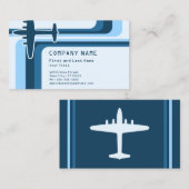 Carte De Visite voyage à bandes rétro (Devant / Derrière)