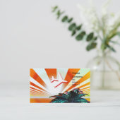 Carte De Visite Voyage à l'île (Debout devant)