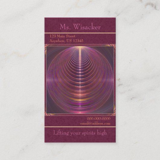 Carte De Visite Voyage au mandala d'âme (Devant)