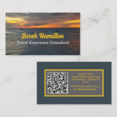 Carte De Visite Voyage Consultant Sunset (Devant / Derrière)