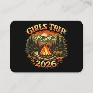 Carte De Visite Voyage de filles 2026 Aventure de camping
